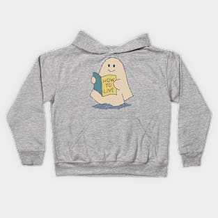 A Ghost Learning How To Live Kids Hoodie